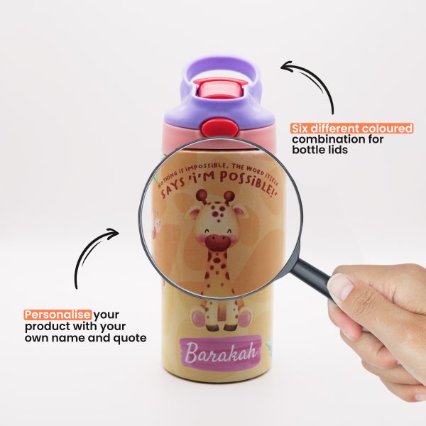 Personalised Safari Drinking Bottle For Girls - Image 6