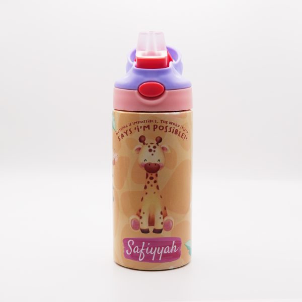 Personalised Safari Drinking Bottle For Girls - Image 3
