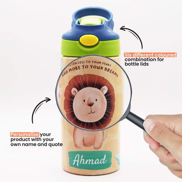Personalised Safari Drinking Bottle For Boys - Image 3