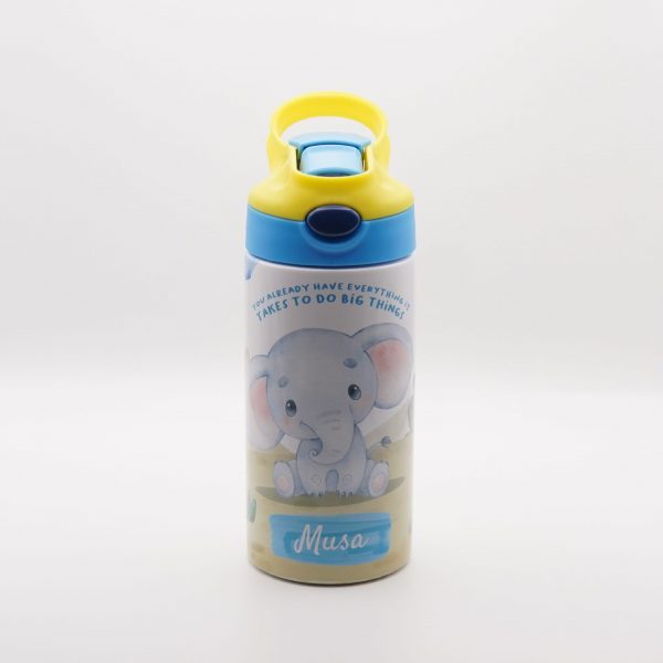 Personalised Animal Drinking Bottle - Elephant