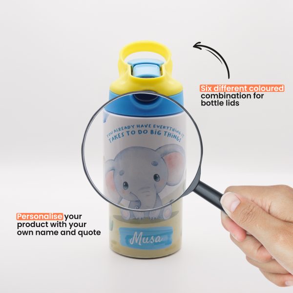 Personalised Animal Drinking Bottle - Elephant - Image 6