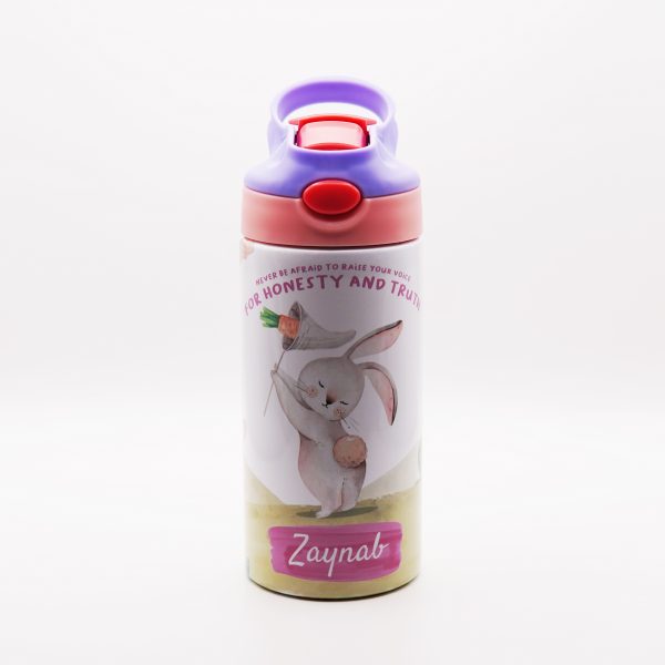 Personalised Animal Drinking Bottle - Rabbit