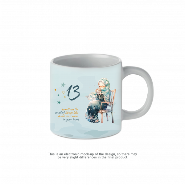 Happy Birthday Personalised Mug Pink 7oz - Image 4